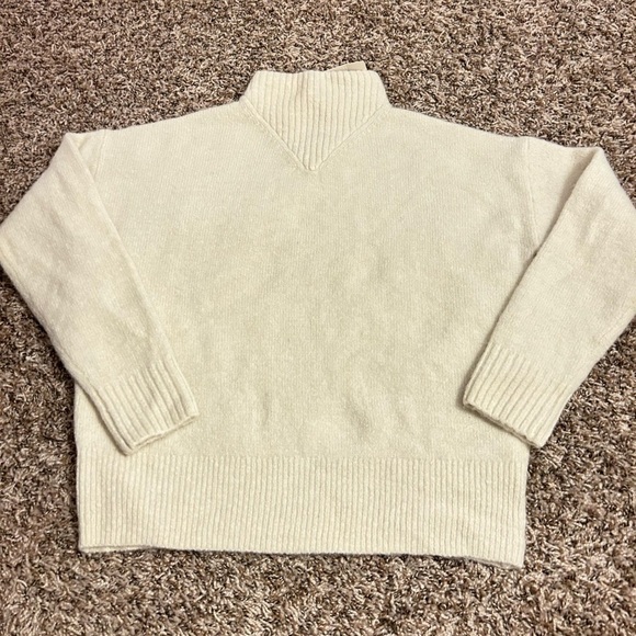 NWT Madewell Dillon Pullover Mock Turtleneck in Cream - Picture 5 of 8